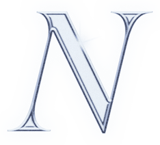 Dreamy Chrome Letter N Type Sticker