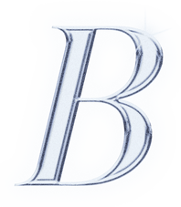 Dreamy Chrome Letter B Type Sticker