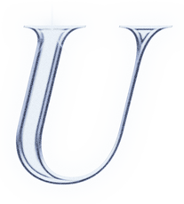 Dreamy Chrome Letter U Type Sticker